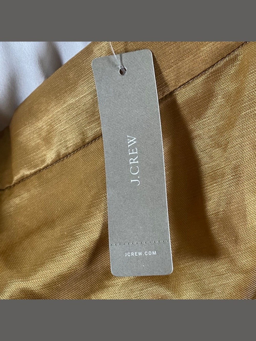 NEW J Crew Skirt Womens 2 brown pink blue satin linen pencil preppy retro - Picture 3 of 9